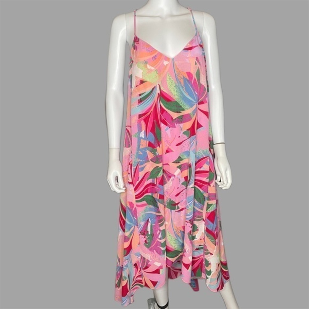 Laundry  By Shelli Segal Pink Floral Print Relaxed Fit‎ Maxi Dress